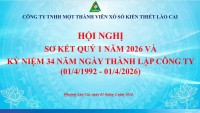 SƠ KẾT QUÝ I NĂM 2026, KỶ NIỆM 34 NĂM NGÀY THÀNH LẬP CÔNG TY (01/4/1992 – 01/4/2026)